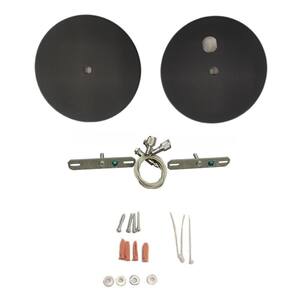 8 ft. Black Suspension Mount Kit - Aircraft Cable with Black Ceiling Canopy for Architectural Linear Fixture 64407102