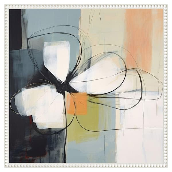 Amanti Art Floral Abstraction Serenity I by Irena Orlov 1 Piece Floater Frame Canvas Giclee Abstract Art Print 22 in. x 22 in.