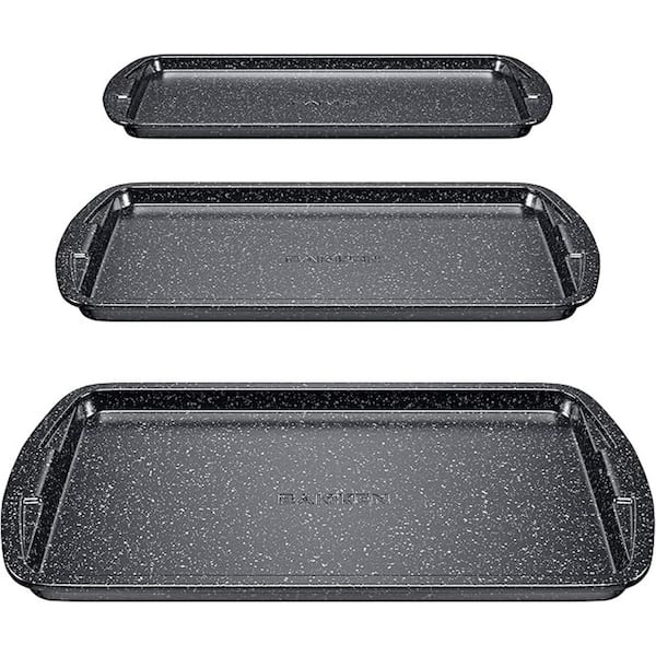 BakkenMaster Cookie Sheet 3 Piece Set-Gray Marble