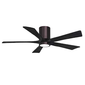 Irene-5HLK 52 in. Integrated LED Indoor/Outdoor Brushed Bronze Ceiling Fan with Remote and Wall Control Included