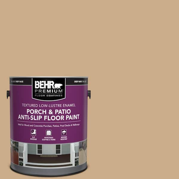 BEHR PREMIUM 1 gal. #N280-4 Perfect Tan Textured Low-Lustre Enamel Interior/Exterior Porch and Patio Anti-Slip Floor Paint