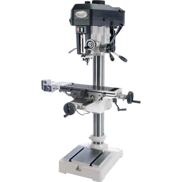 Grizzly Industrial 16 in. Drill Press with 3/4 in. Chuck Capacity,  Cross-Slide Table and Power Feed