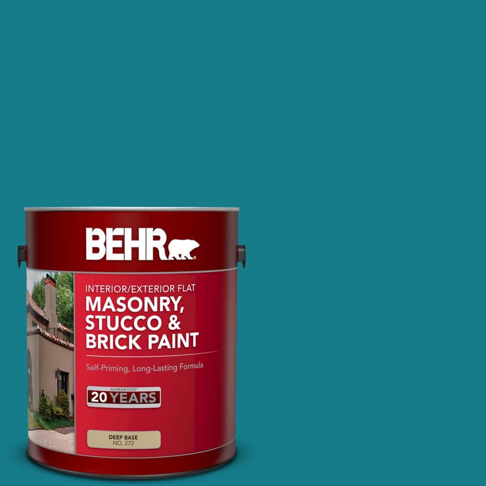 1 gal. #PPU13-01 Caribe Flat Interior/Exterior Masonry, Stucco and Brick Pa