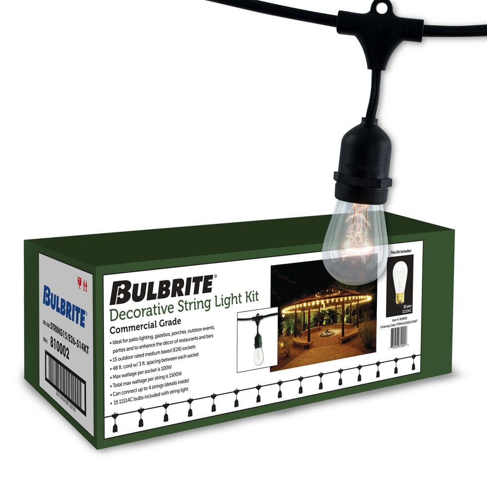 48-ft Warm White Outdoor Incandescent String Lights
