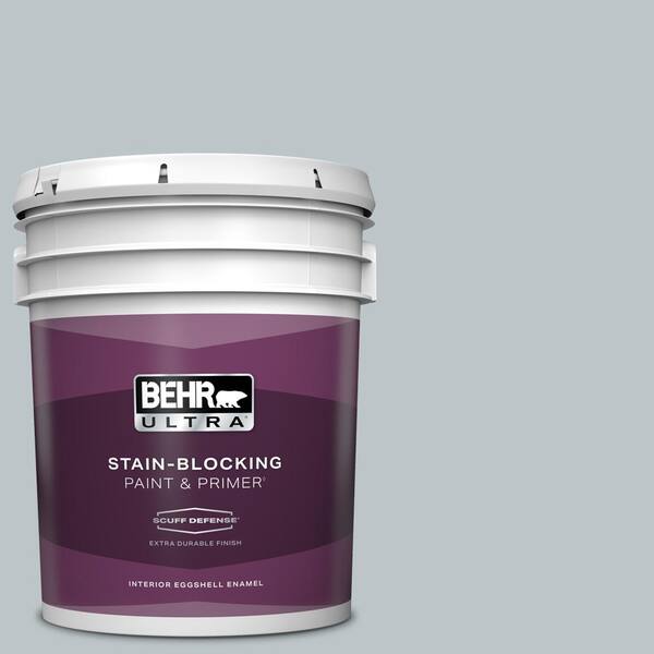 BEHR ULTRA 5 gal. #N490-2 Icicles Extra Durable Eggshell Enamel Interior Paint & Primer