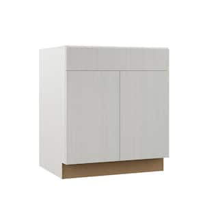 Designer Series Edgeley Assembled 30x34.5x23.75 in. Sink Base Kitchen Cabinet in Glacier