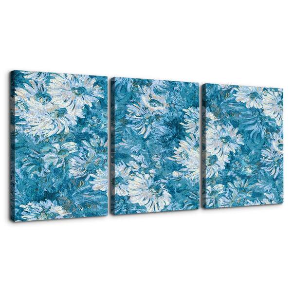 Unbranded Canvas Prints Daisy Framed Giclee Flower Oil Art Print 36 in. x 24 in.