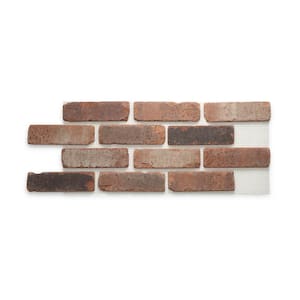 28 in. x 10.5 in. x 0.5 in. Brick Webb Bridgewater Thin Brick Sheets (Box of 5-Sheets)