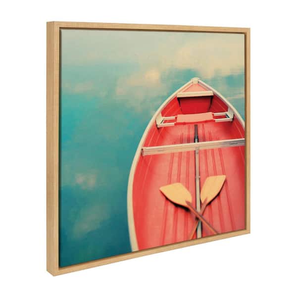 Sylvie Floating on a Cloud Framed Canvas by Alicia Bock Set of 1 Travel Art Print 22.00 in. x 22.00 in.