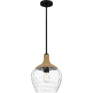 Royer 1-Light Matte Black Shaded Mini Pendant