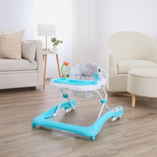 Dream On Me Mia foldable Baby Walker in Teal Gray