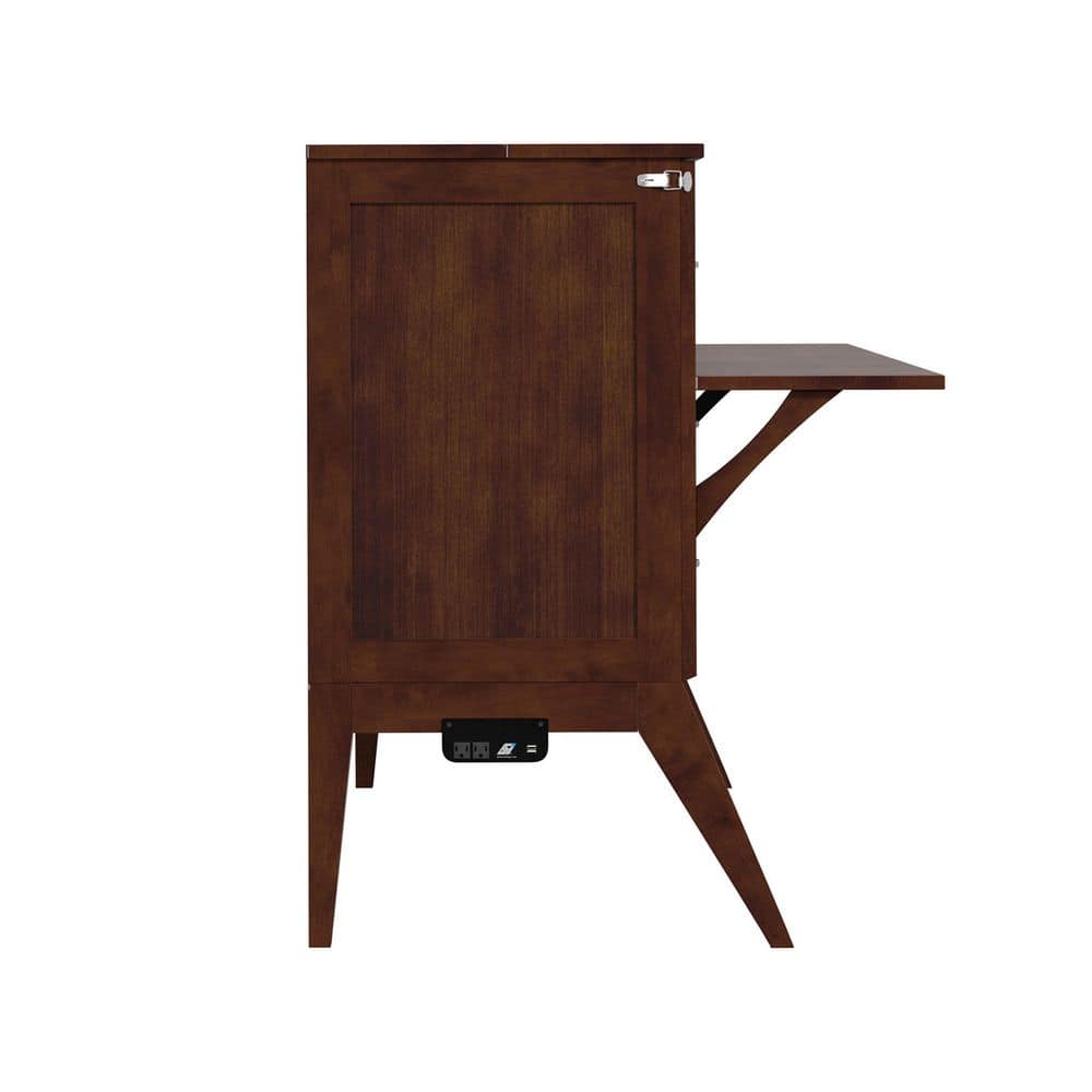 Northampton Gray Murphy Bed Desk with Full Mattress - thumbnail 2