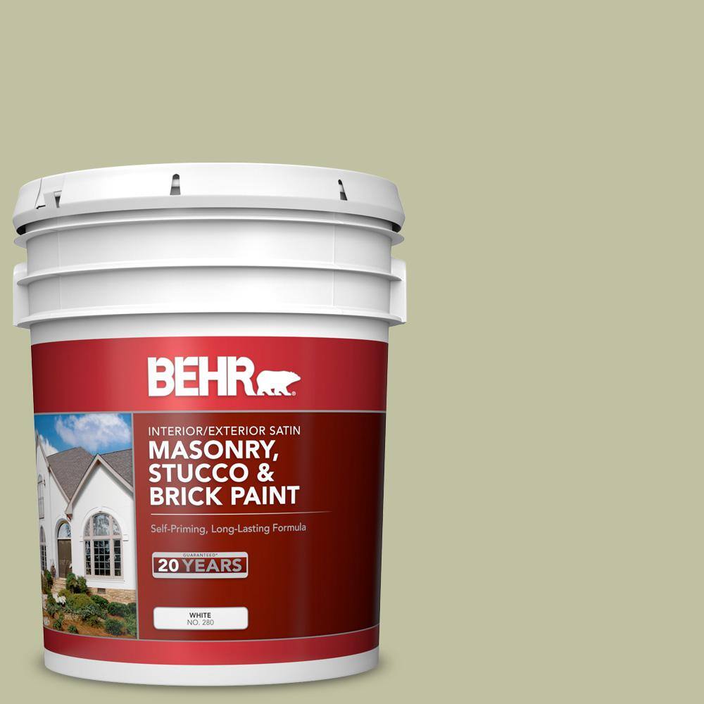 5 gal. #S370-3 Sage Brush Satin Interior/Exterior Masonry, Stucco and Brick