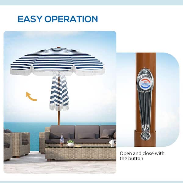 7 x 7 ft. Outdoor Patio Umbrella with Tilt, Market Table Umbrella