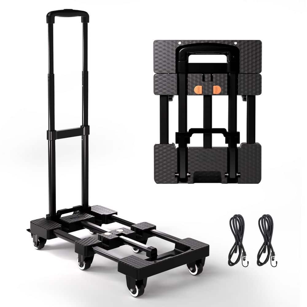 Folding Hand Truck Dolly Cart with 600 lb. Load Capacity, Compact Trolley for Moving, Travel, and Shipping Use price history on PriceWatchPro
