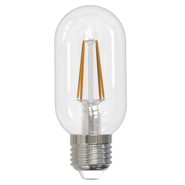 Bulbrite 40-Watt Equivalent Soft White Light T14 (E26) Medium Screw Base Dimmable Clear LED Light Bulb (4 Pack)