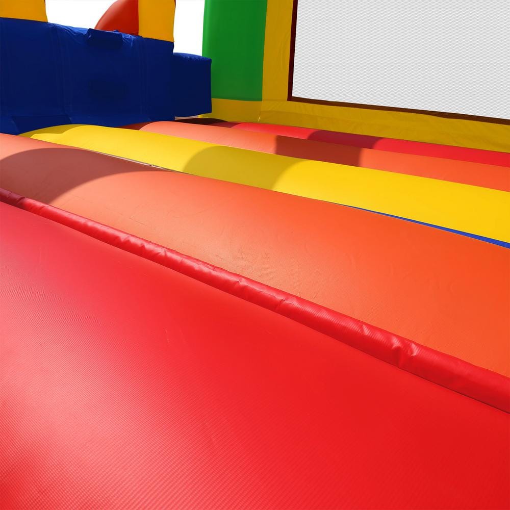 Mega Party Bounce House with Double Slide in Multicolor PVC