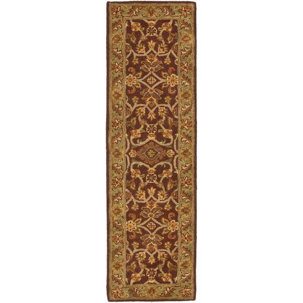 SAFAVIEH Golden Jaipur Rust/Green 2 ft. x 12 ft. Border Runner Rug