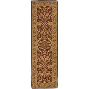 Golden Jaipur Rust/Green 2 ft. x 8 ft. Border Runner Rug