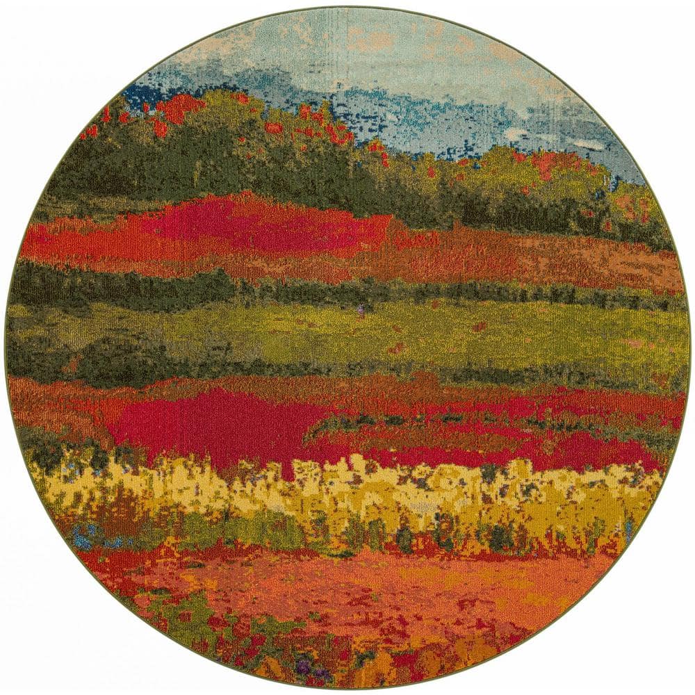 Estrella Landis Multi 8' 0 x 8' 0 Round Rug price history on PriceWatchPro