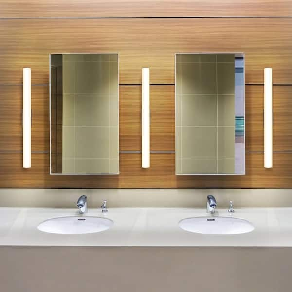 Procyon 24-Watt 24 in. White ETL Certified Integrated LED Vanity and Bathroom Lighting Fixture AC LED ADA Compliant IP44