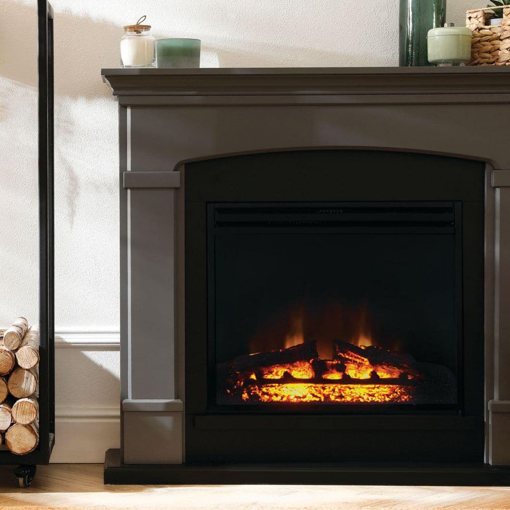 Cambridge 23-Inch Black Freestanding Electric Fireplace Heater