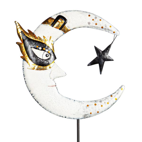 Evergreen Enterprises 34 in. Magic Moon Metal Garden Stake