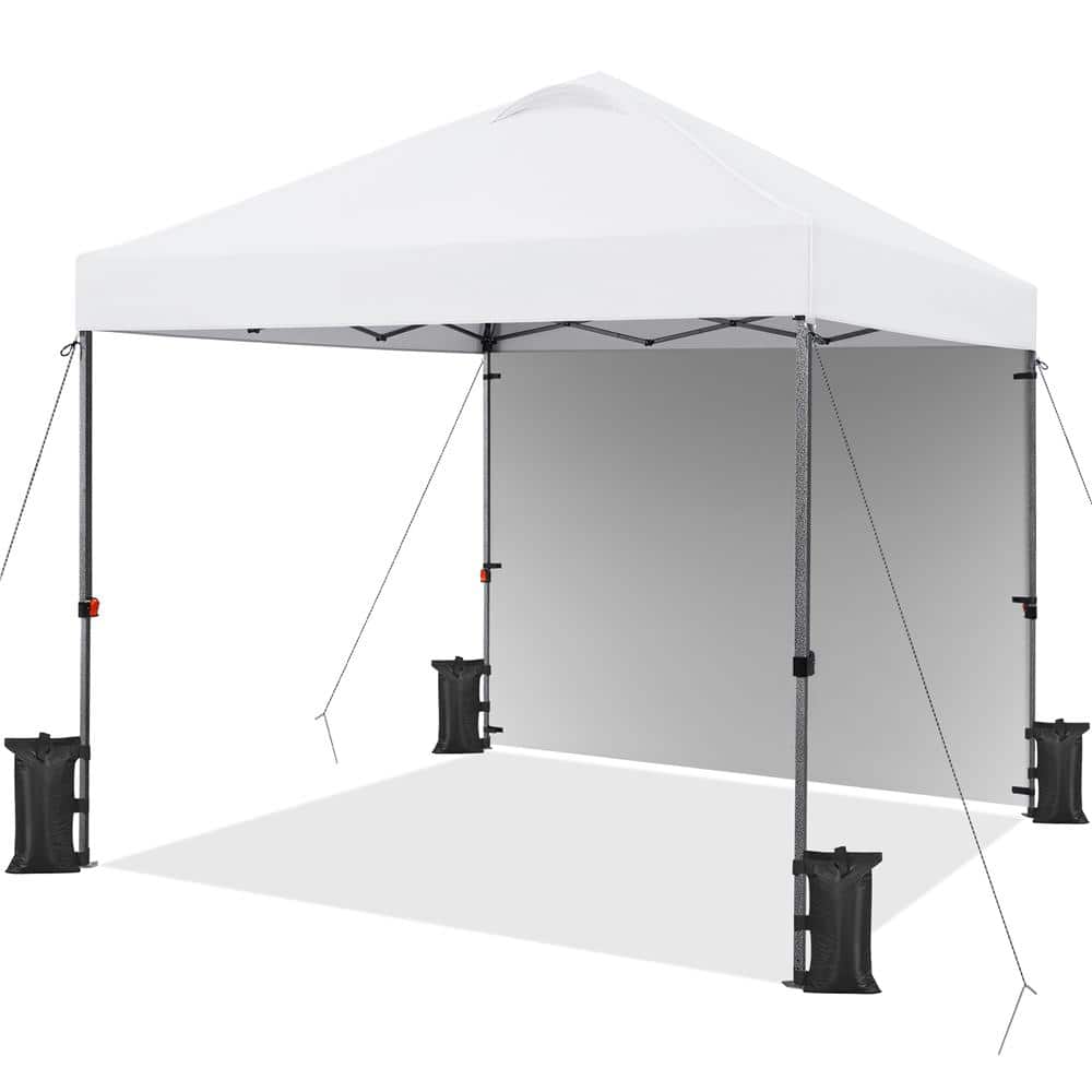Yaheetech 10 ft. x 10 ft. Pop-up Canopy Tent with 1-Sidewall