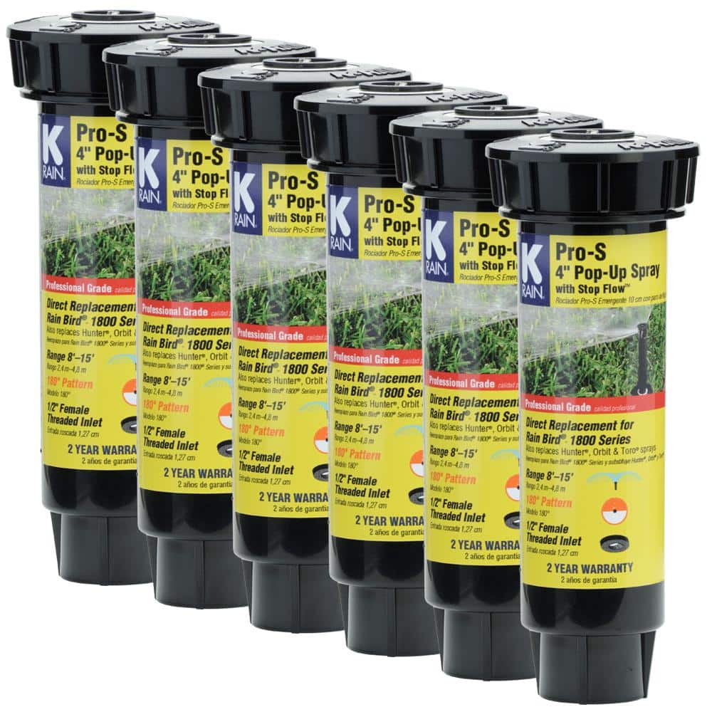 K-Rain Pro-S 4 in. Half Pattern Pop-Up Sprinkler with Stop