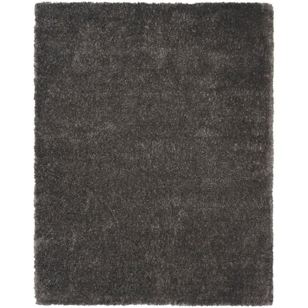 Dreamy Shag Grey 7 ft. x 9 ft. All-over design Contemporary Area Rug