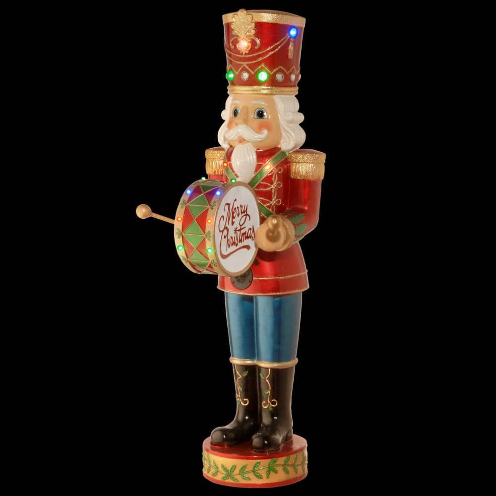 National Tree Company 60 in. Nutcracker with Moving Hands with 15 LED Lights, Christmas Music