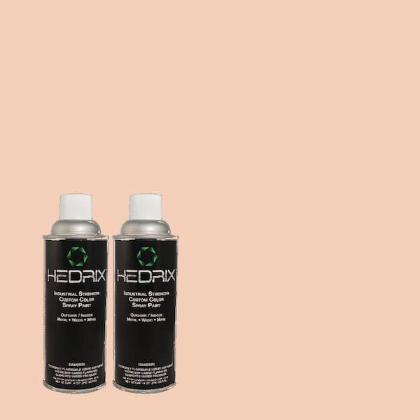 Hedrix 11 oz. Match of 200E-2 Salmon Tint Semi-Gloss Custom Spray Paint (2-Pack)