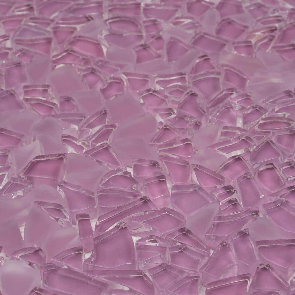 Pink Irregular Glass Pebble Mosaic Tile for Wall and Floor