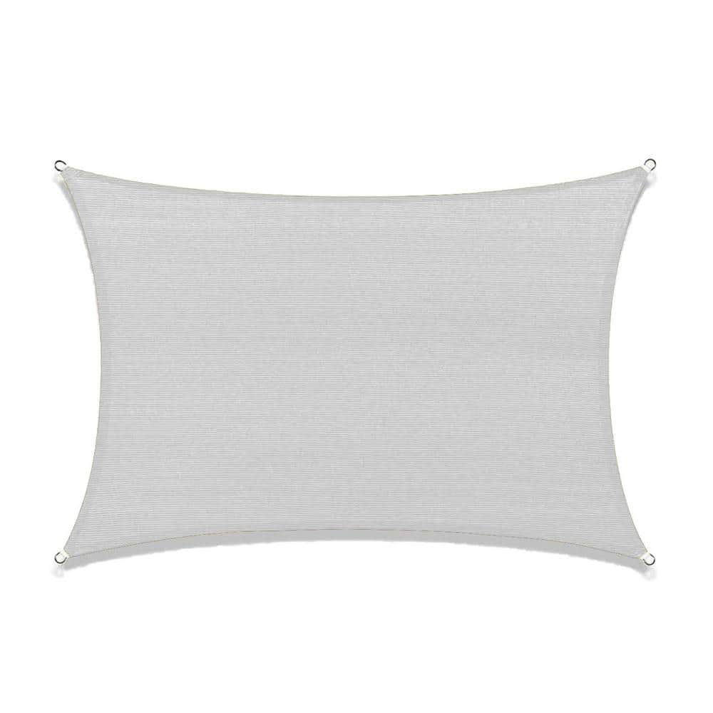 Sunshade Sail Canopy 8 ft. x 10 ft. Grey Rectangle Awning UV Block for Outd