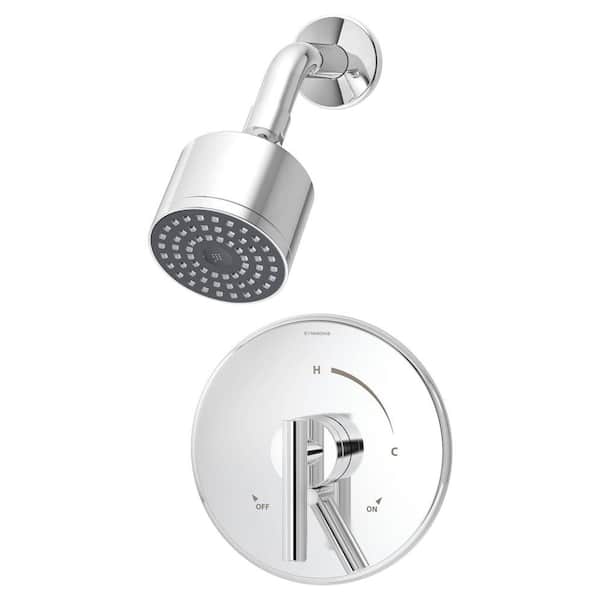 Symmons Dia Single-Handle 1-Spray Round Shower Faucet in Polished Chrome (Valve Included)