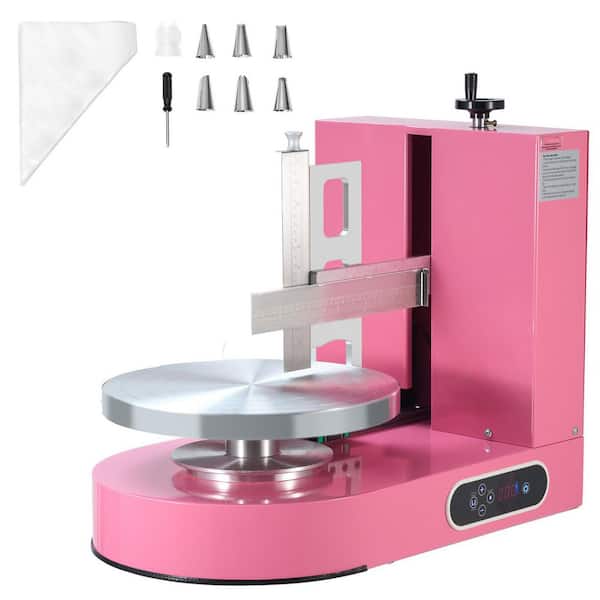 Cake Decorating Machine, 1 Piece, Aluminum Alloy, Classic Cake Pan Sets, Low Noise 25-320RPM Speed, 6-14 in. Cake, Pink