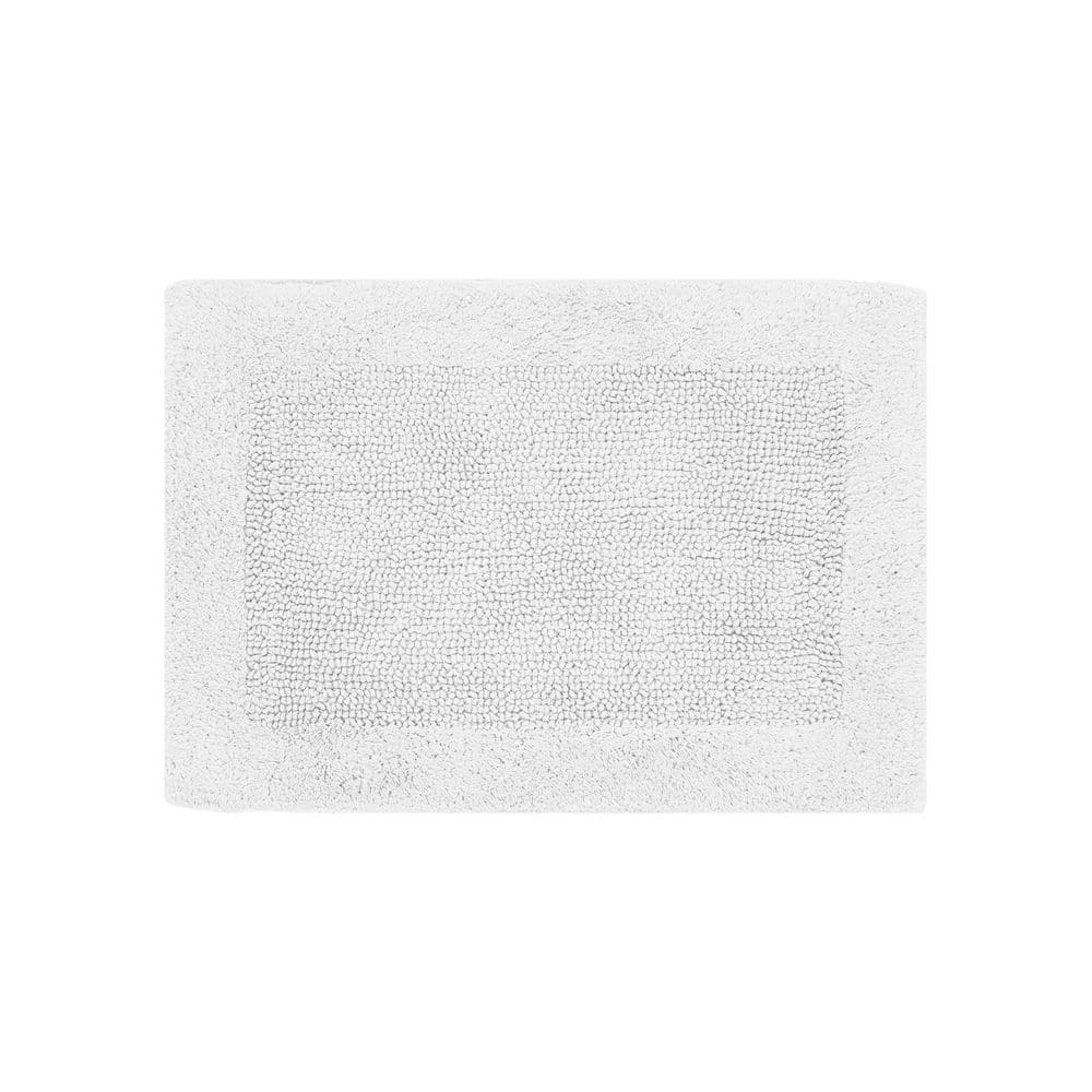 Better Trends Edge 17 in. x 24 in. White 100 Cotton Rectangle Bath Rug