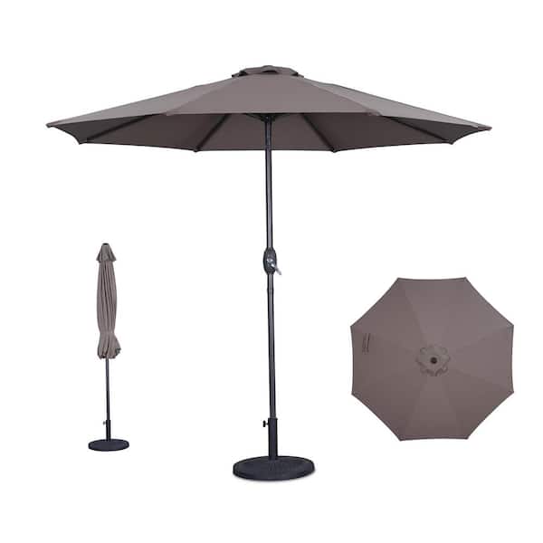 BANSA ROSE 9 ft. Aluminum Octagonal Market Umbrella Patio Table Umbrella with Tilt in Topp, Base Not Included