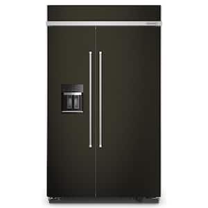 48 in. 29.4 cu. ft. Countertop Depth Side-by-Side Refrigerator in Black Stainless Steel with PrintShield Finish