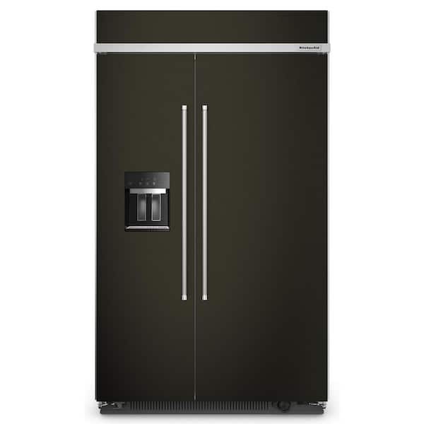 KitchenAid 48 in. 29.4 cu. ft. Countertop Depth Side-by-Side Refrigerator in Black Stainless Steel with PrintShield Finish
