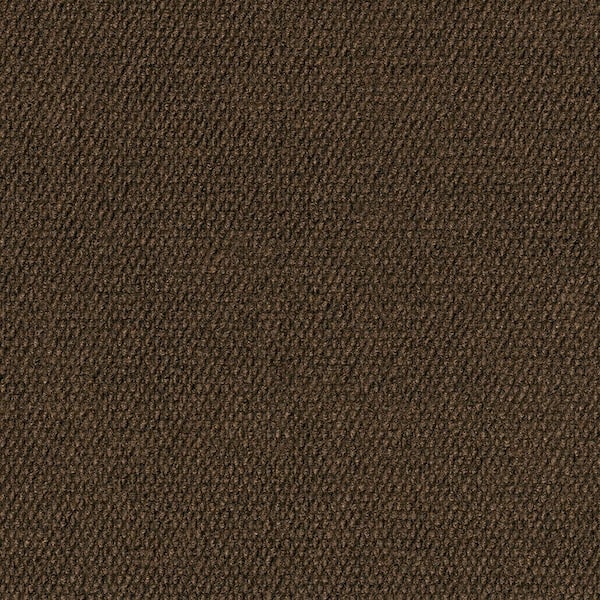 Inspirations - Hobnail Mocha - Brown Residential 18 x 18 in. Peel and Stick Carpet Tile Square (36 sq. ft.)