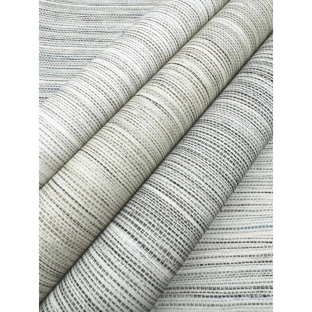 Blue Grasscloth Peel and Stick Wallpaper Roll