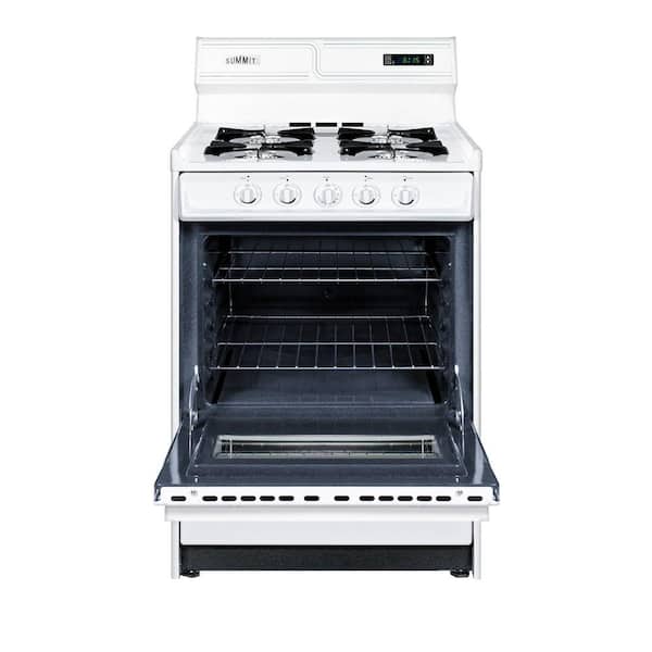 24 in. 2.9 cu. ft. Gas Range in White