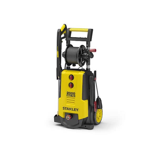Stanley 2,000 PSI 1.4 GPM Electric Pressure Washer With 30 ft. Working Hose Reel, Detergent Tank, Spray Gun, 4 Nozzles and More