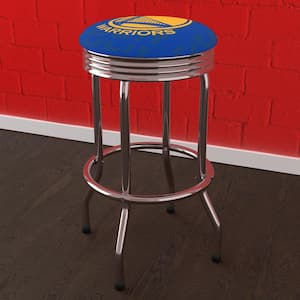 Golden State Warriors City 29 in. Blue Backless Metal Bar Stool with Vinyl Seat