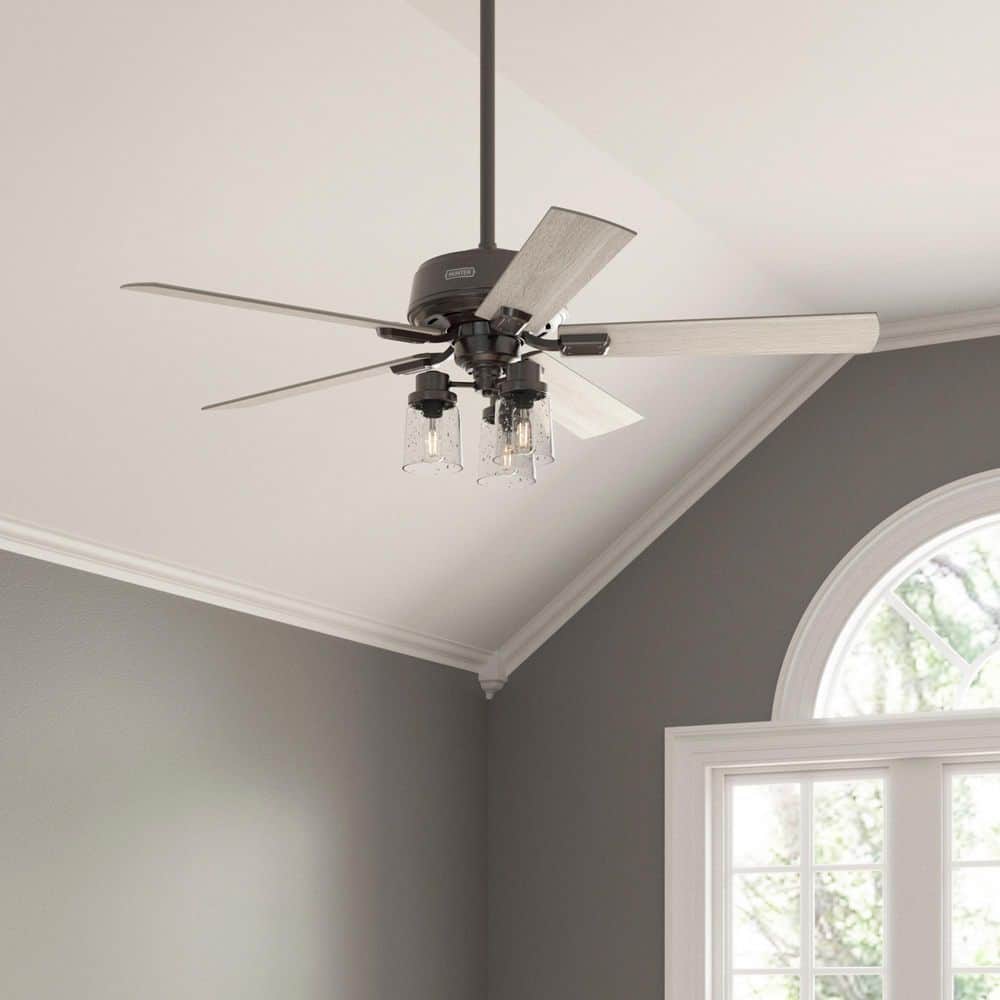 HC-2 Heartfelt Sugar Hollow 10点セット　未使用 Hunter Hartland 52 in. Indoor Noble Bronze Ceiling Fan with Light
