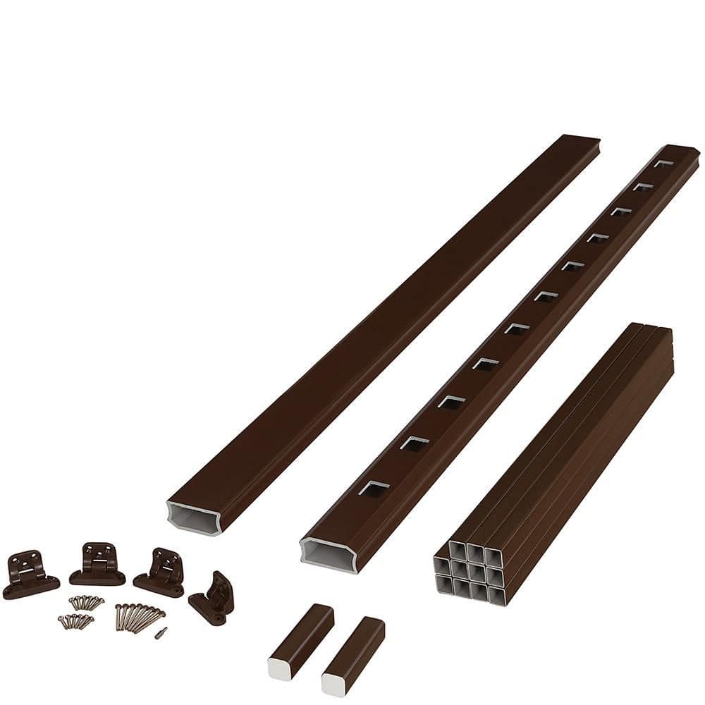 36 in x 96 in Brio Simply Brown Composite Stair PVC Railing Kit price history on PriceWatchPro
