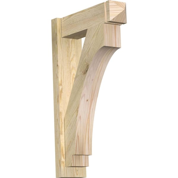 Ekena Millwork 6 in. x 32 in. x 20 in. Douglas Fir Imperial Arts and Crafts Rough Sawn Outlooker