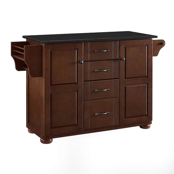 CROSLEY FURNITURE Eleanor Mahogany Kitchen Island with Granite Top