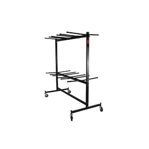 Julian 1320 LB Weight Capacity Powder Coated Steel Folding Chair Dolly With Extensions